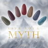 Συλλογή ημιμόνιμων βερνικιών Leven 'Live Your Myth' – φωτογραφία με όλες τις αποχρώσεις gel polish 15ml σε διακοσμητική παρουσίαση