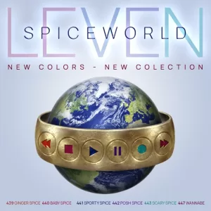 Γραφικό της καμπάνιας Spice World από τη Leven εμπνευσμένη από τις Spice Girls. Η leven προσφέρει επαγγελματικά ημιμόνιμα βερνίκια νυχιών και nail art.